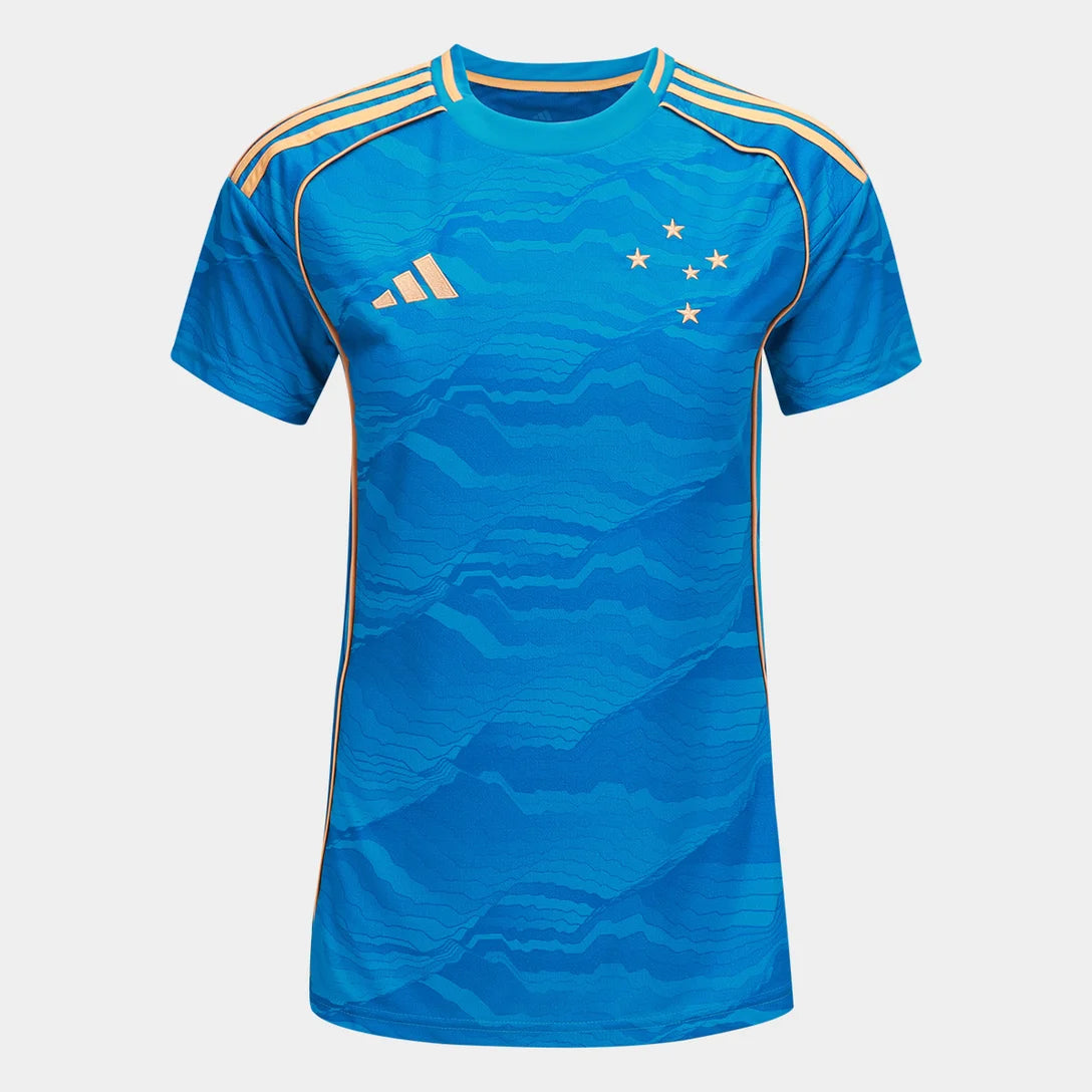LANÇAMENTO Camisa Cruzeiro III 25/26 s/n Torcedor Adidas Feminina - Azul