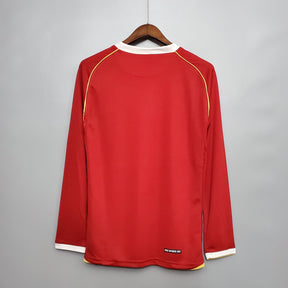 CAMISA RETRÔ MANCHESTER UNITED HOME MANGA LONGA 06/07