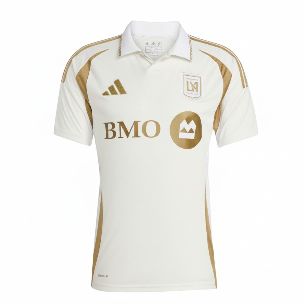CAMISA RESERVA II LOS ANGELES GALAXY   MUNDIAL DE CLUBES 2025 BRANCA/DOURADA TORCEDOR MASCULINA