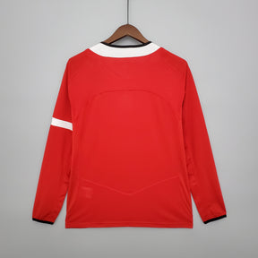 CAMISA RETRÔ MANCHESTER UNITED HOME MANGA LONGA 04/05